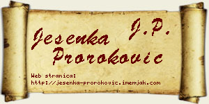 Jesenka Proroković vizit kartica